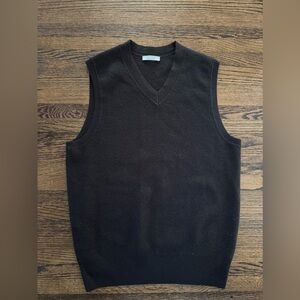 AYR Men's V-Neck Brown Sweater Vest - new